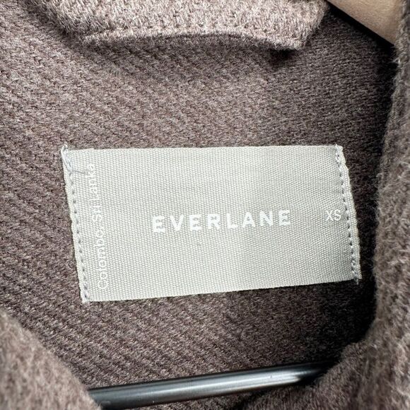 Everlane Oversized Shirt Jacket Shacket Button Down Dark Brown Women's XS - Picture 5 of 6